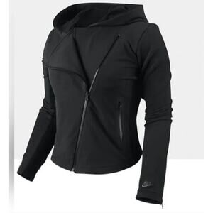 NIKE Black Sportswear Tech Pack Softshell Long Sleeve Hooded Zip Jacket Size M